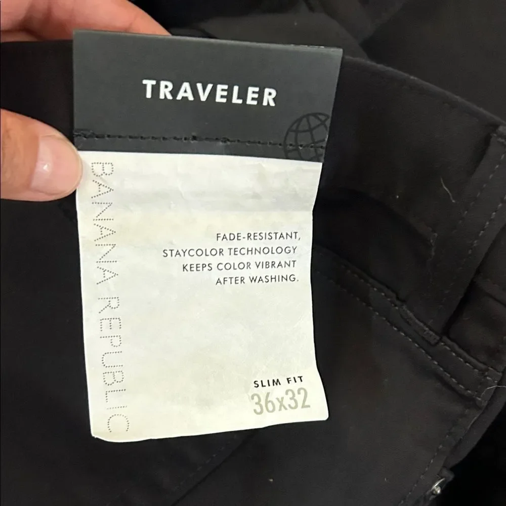 Banana Republic Men's Jet Black slim fil travelerJeans